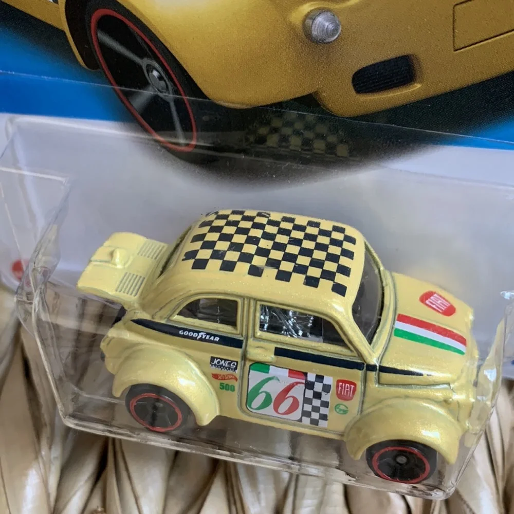 Hot Wheels 1960 Fiat 500D Modificado Hotwheels 1960s Yellow Race Car 2024 🆕